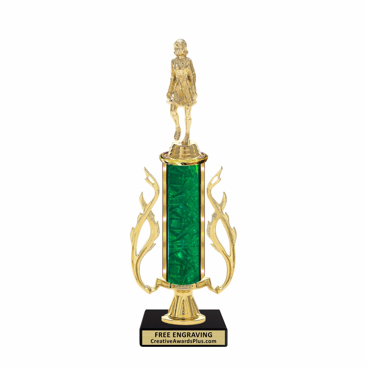 Flaming Irish Dancer Trophy 12.63" / Gold