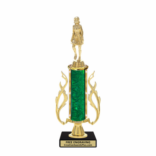 Flaming Irish Dancer Trophy 12.63" / Gold