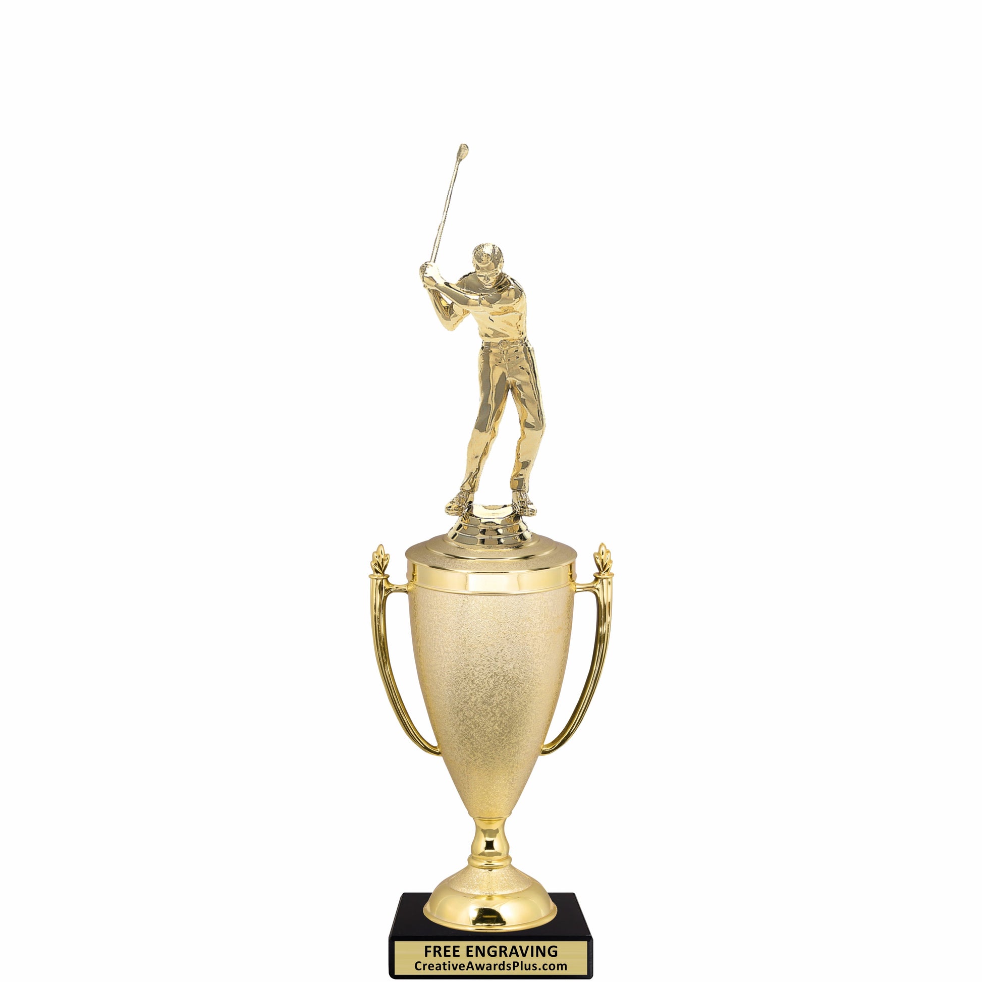 Stippled Cup Golf Trophy 13" / Gold / Male