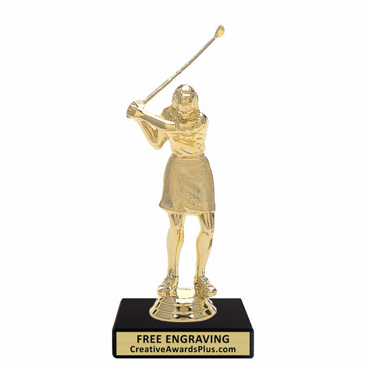 Golf Trophy 6.25" / Gold / Female