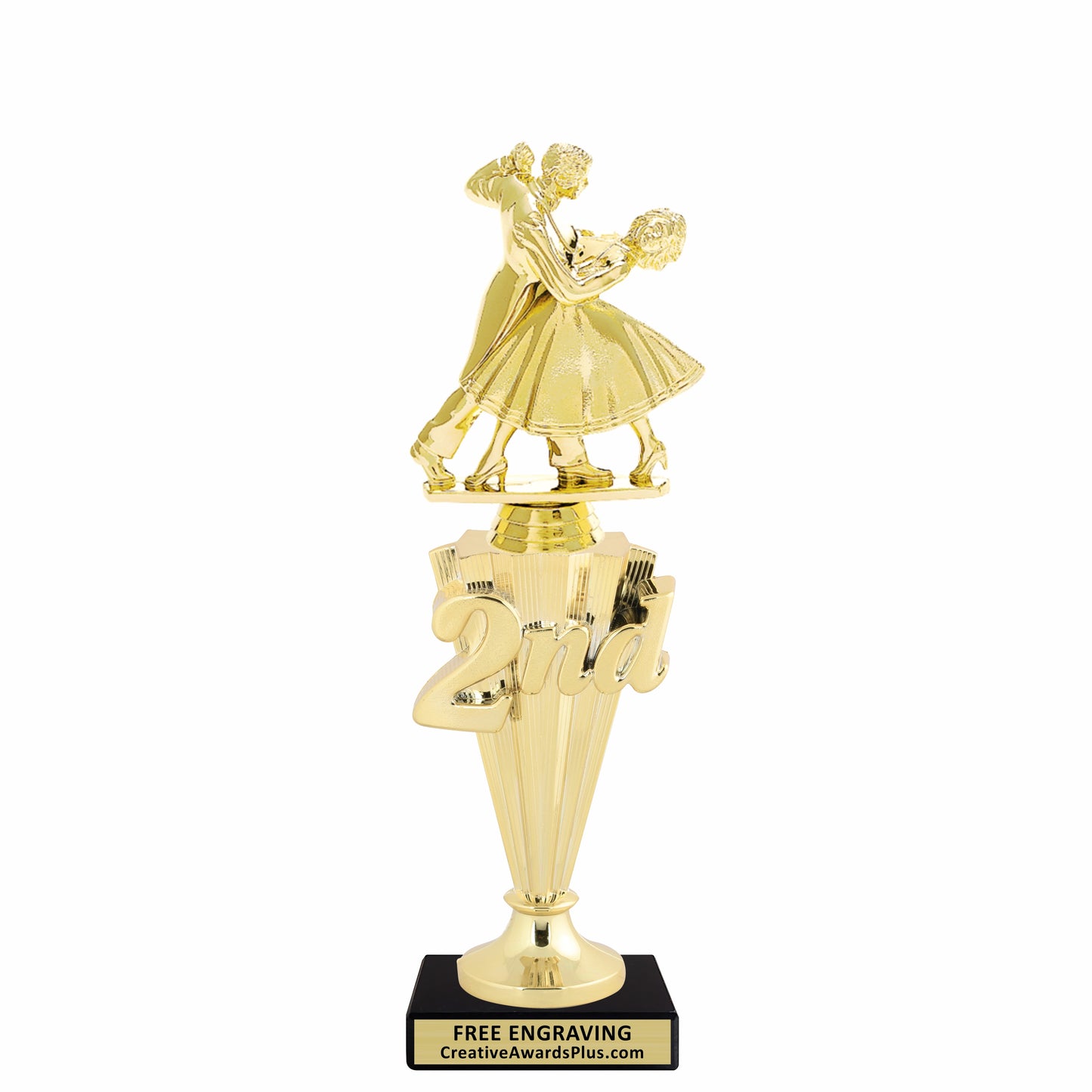 Couple Dancing 2nd Place Trophy 10.5" / Gold