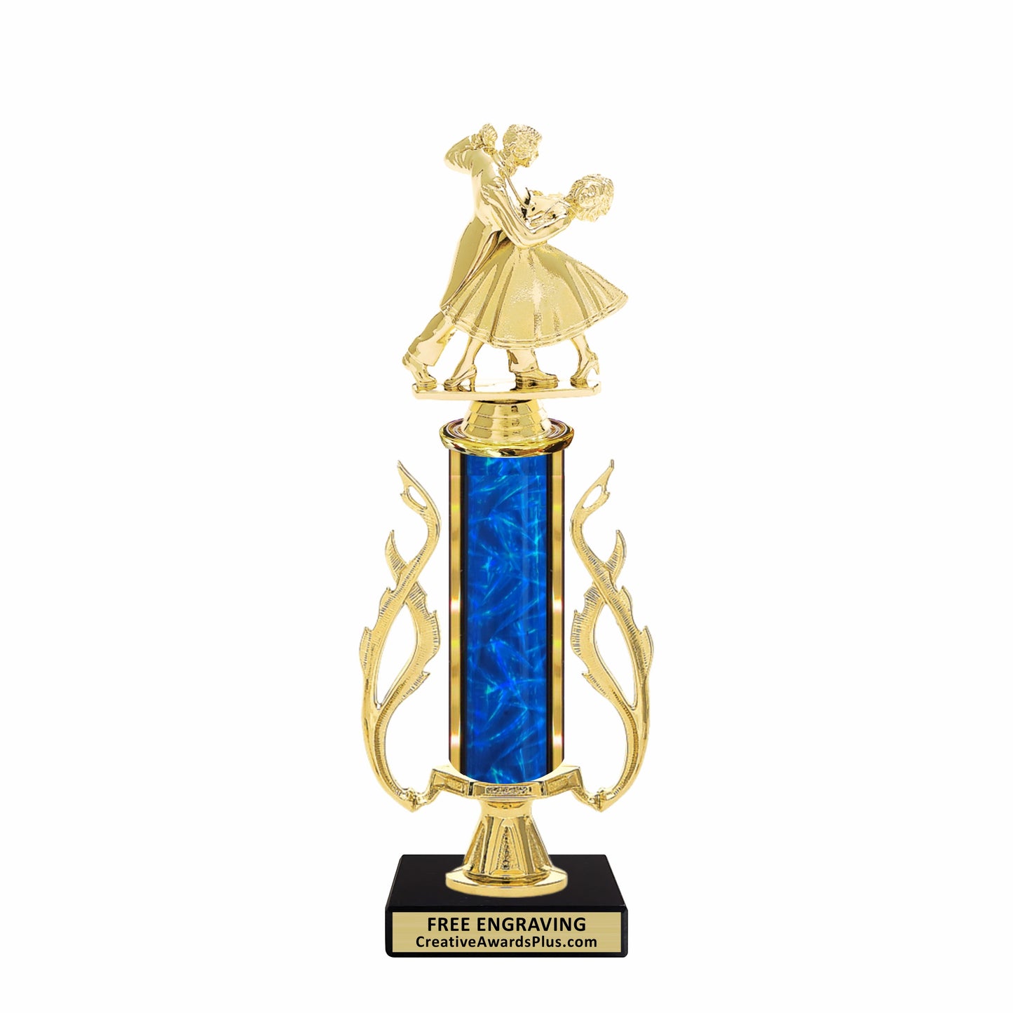 Flaming Couple Dancing Trophy 12.4" / Gold