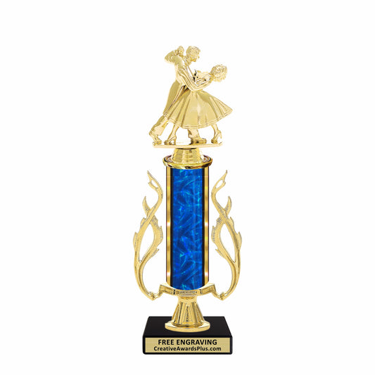 Flaming Couple Dancing Trophy 12.4" / Gold