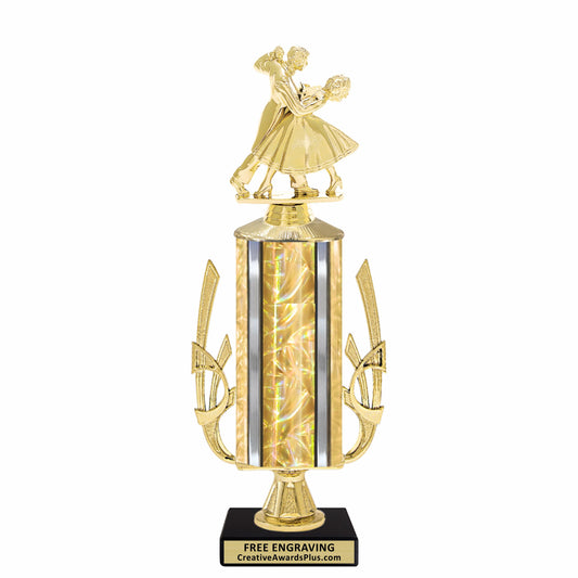 Accent Couple Dancing Trophy 13.5" / Gold