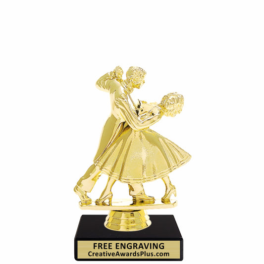 Couple Dancing Trophy 5.5" / Gold