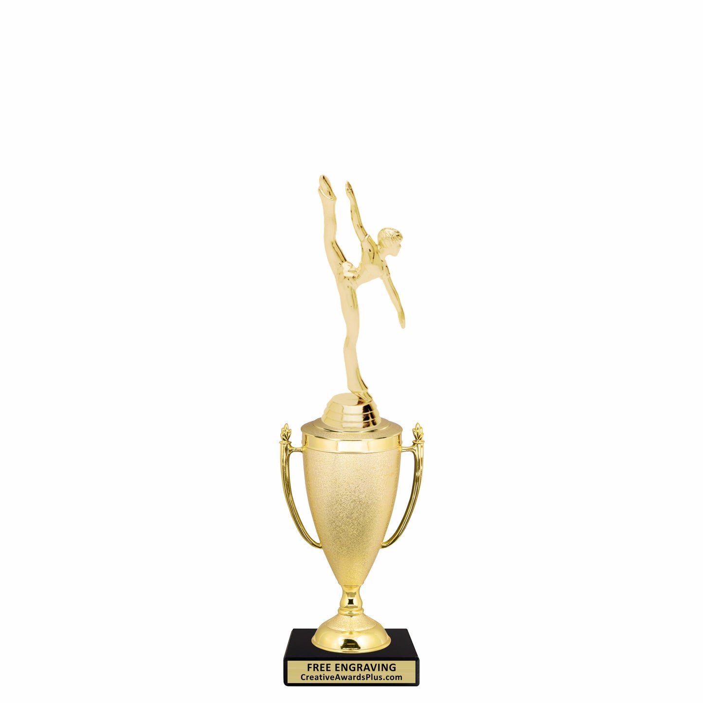 Stippled Cup Modern Dance Trophy 11.75" / Gold