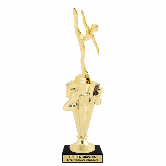 Modern Dance 2nd Place Trophy 11.63" / Gold