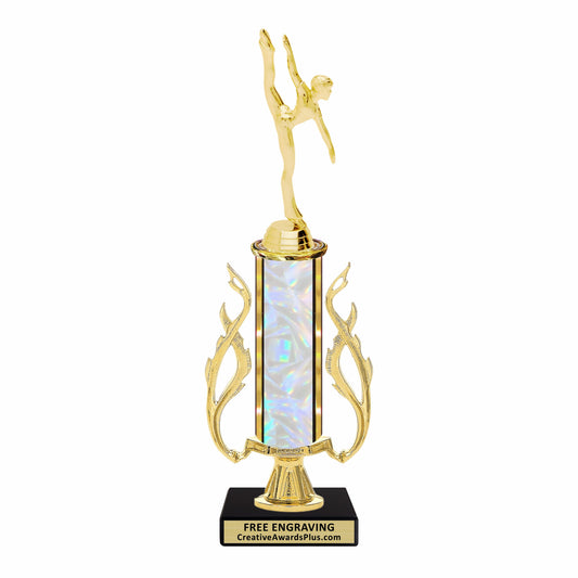 Flaming Modern Dance Trophy 13.5" / Gold