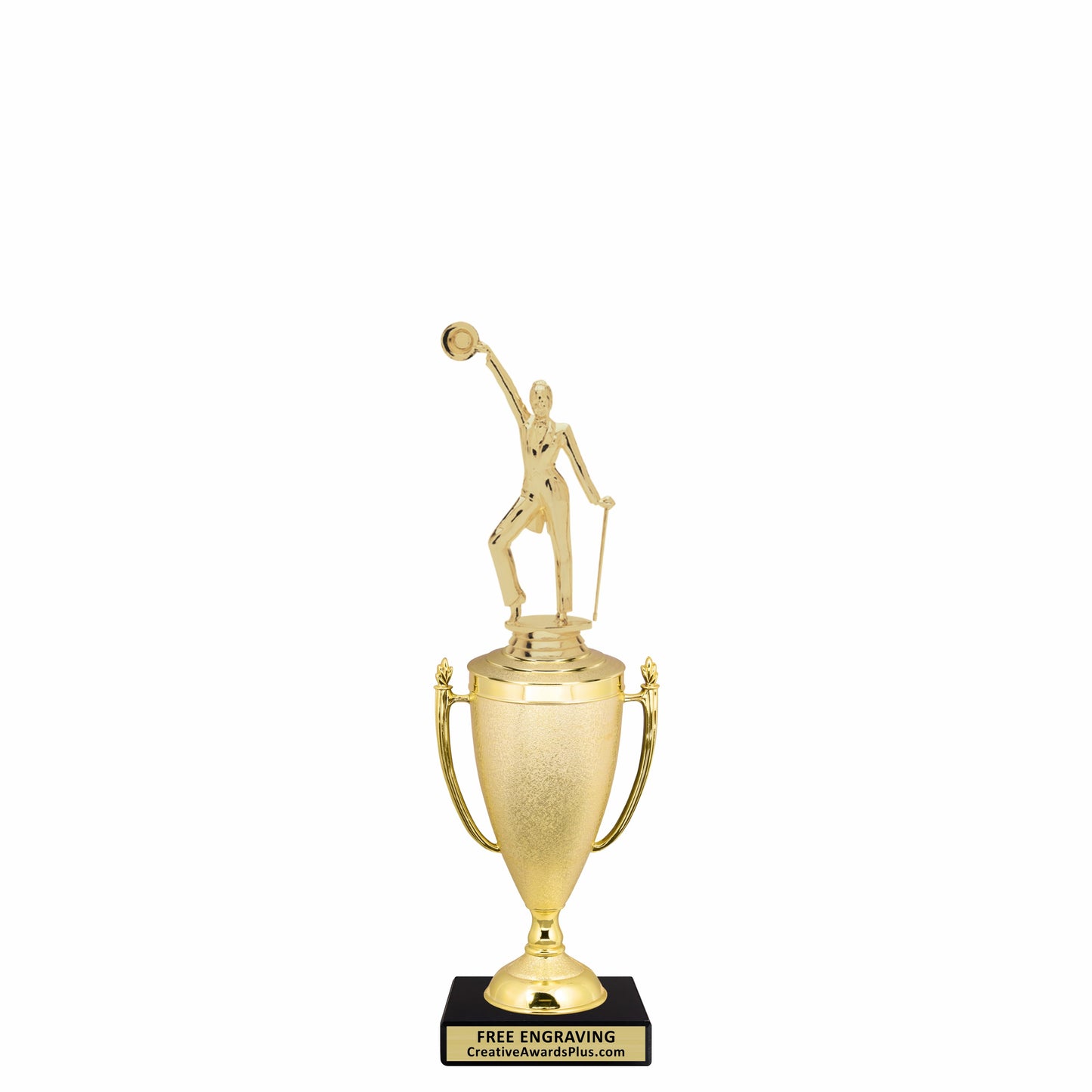 Stippled Cup Tap Dance Trophy 11" / Gold