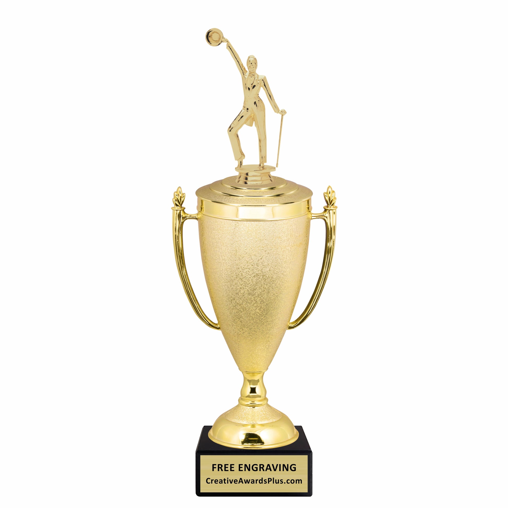 Stippled Cup Tap Dance Trophy 14.75" / Gold