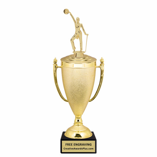 Stippled Cup Tap Dance Trophy 14.75" / Gold