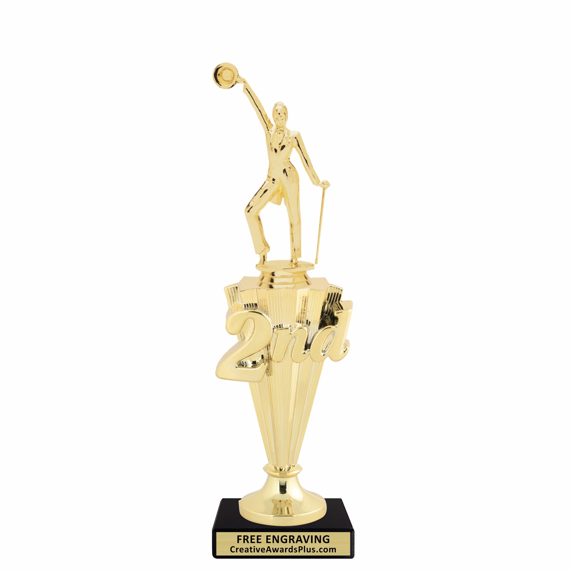 Tap Dance 2nd Place Trophy 10.75" / Gold