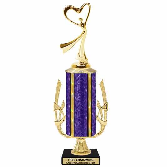 Accent Heart Dancer Trophy 15" / Gold