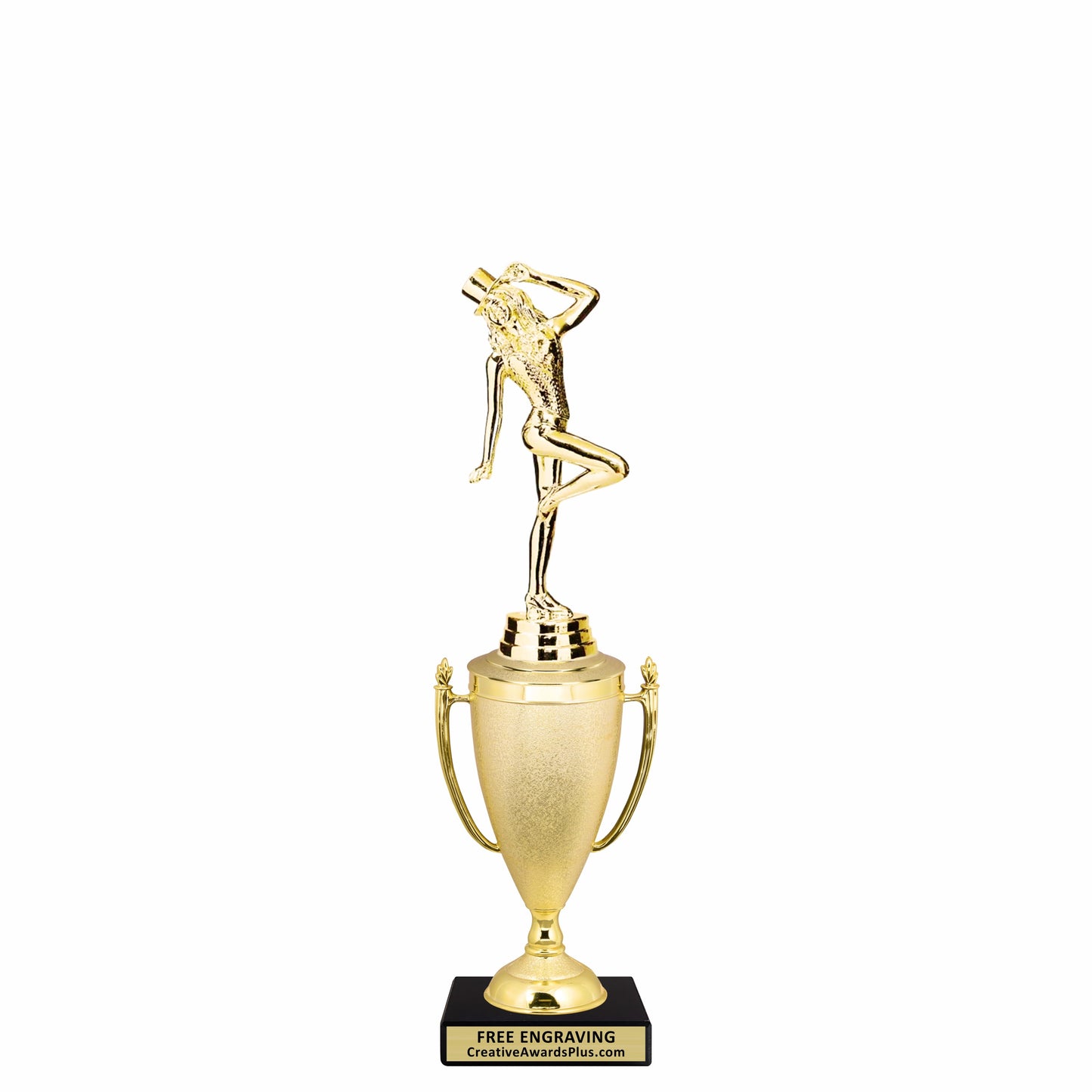 Stippled Cup Jazz Tap Dancer Trophy 11.75" / Gold