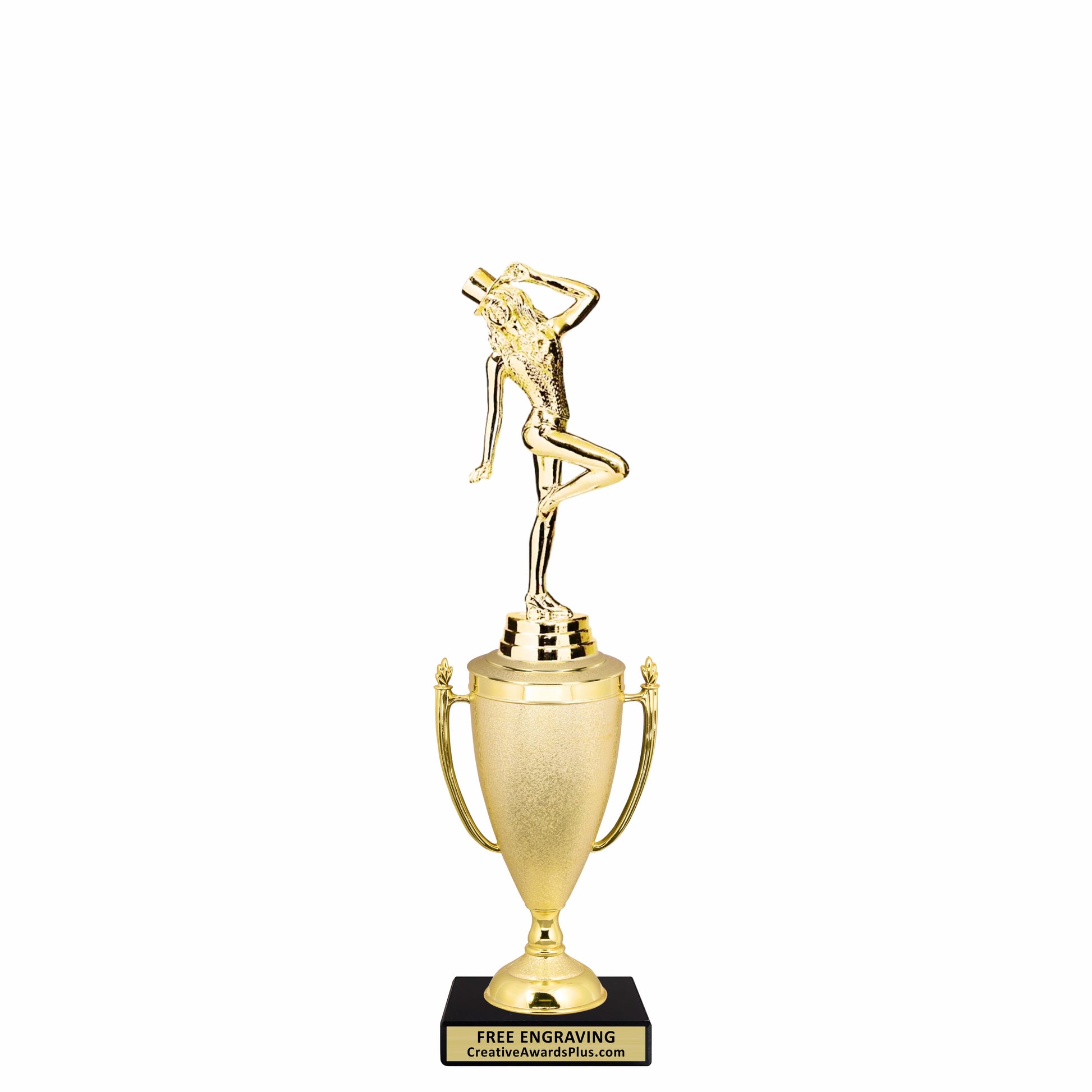 Stippled Cup Jazz Tap Dancer Trophy 11.75" / Gold