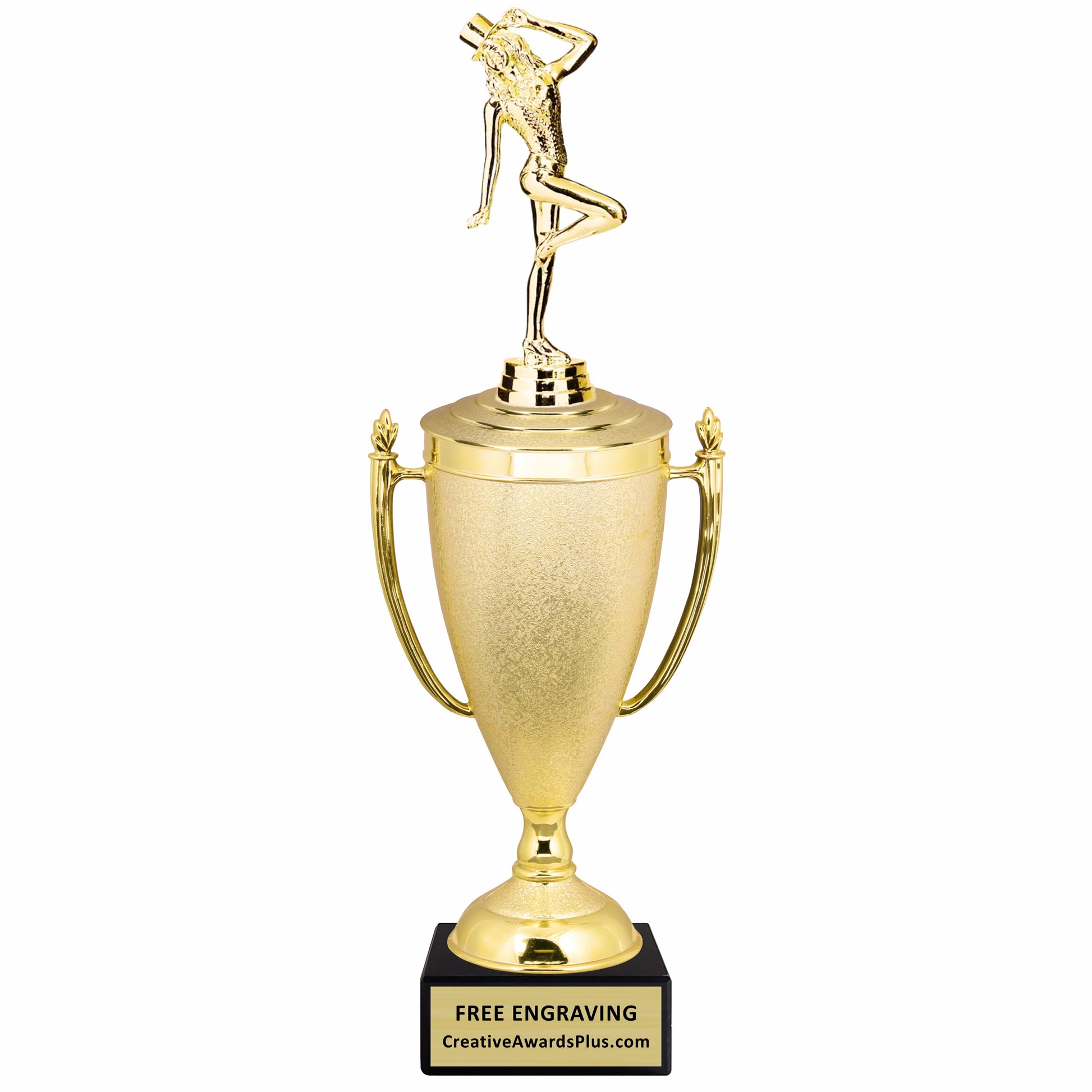 Stippled Cup Jazz Tap Dancer Trophy 15.75" / Gold