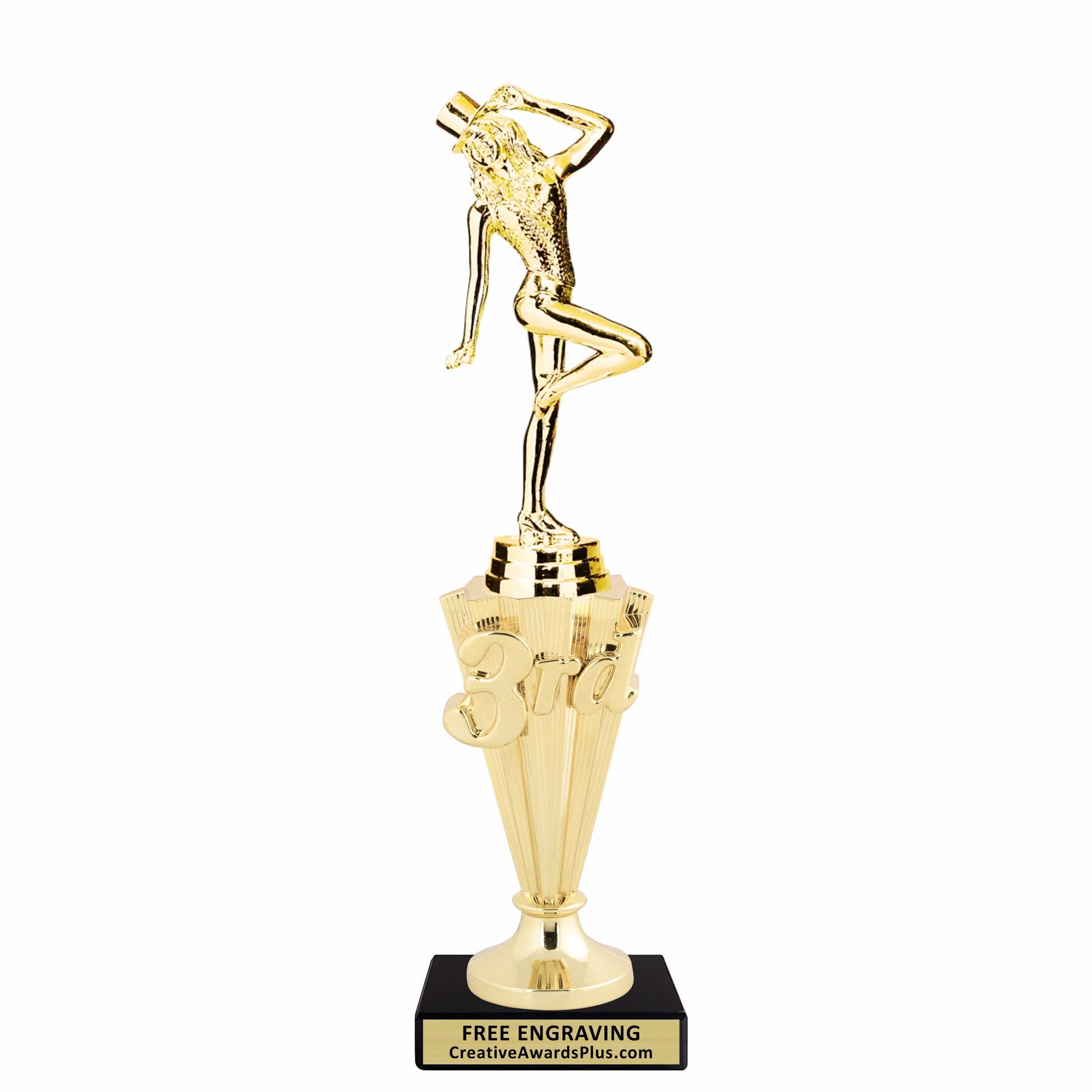 Jazz Tap Dancer 3rd Place Trophy 11.25" / Gold