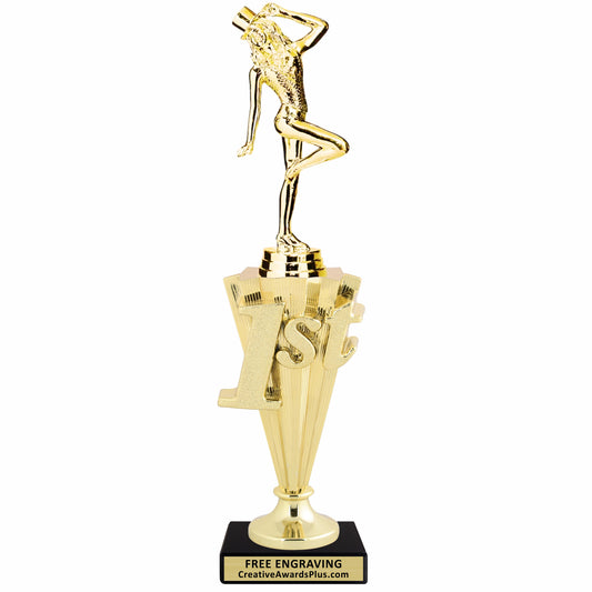 Jazz Tap Dancer 1st Place Trophy 12.25" / Gold