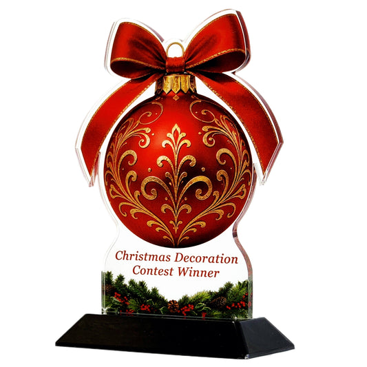 Acrylic Christmas Ornament Garland Award 8" / Multiple