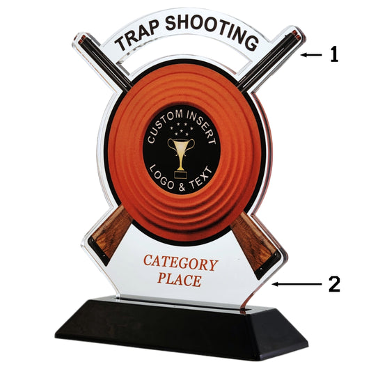 Acrylic Logo Trap Shooting Award 7" / Multiple