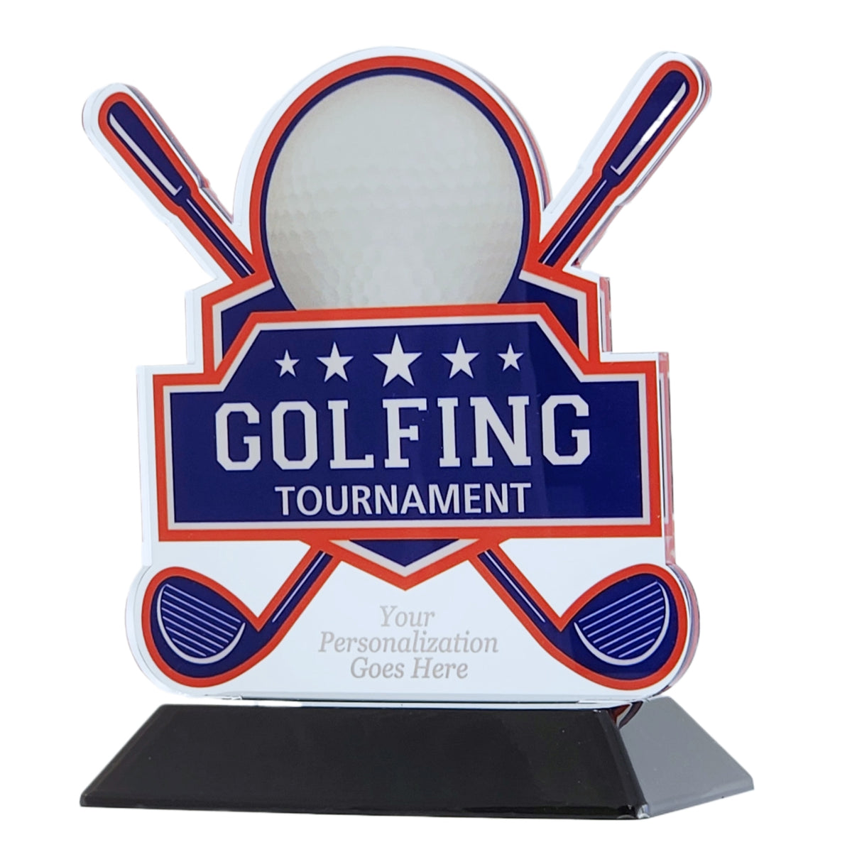 Acrylic Patriot Golf Award 6" / Multiple