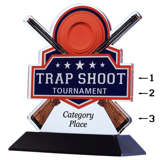 Acrylic Patriot Trap Shooting Award 6" / Multiple
