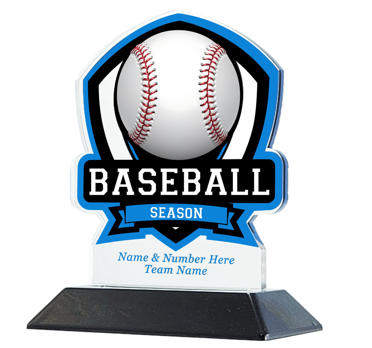 Acrylic Shield Baseball Award 6" / Multiple
