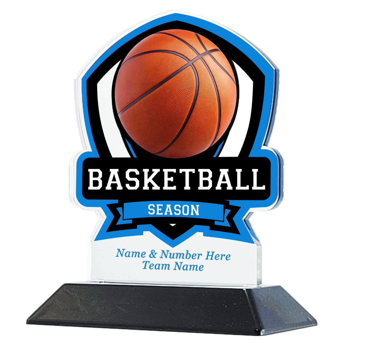 Acrylic Shield Basketball Award 6" / Multiple