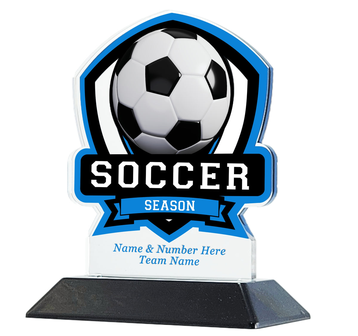 Acrylic Shield Soccer Award 6" / Multiple