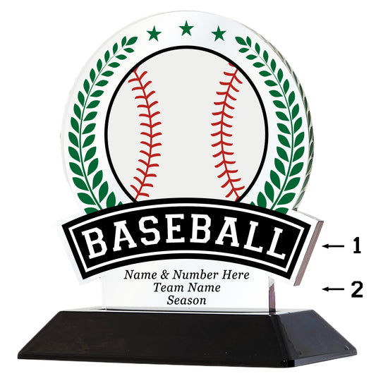 Acrylic Victory Baseball Award 6" / Multiple