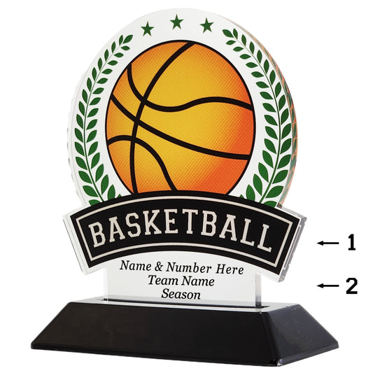 Acrylic Victory Basketball Award 6" / Multiple