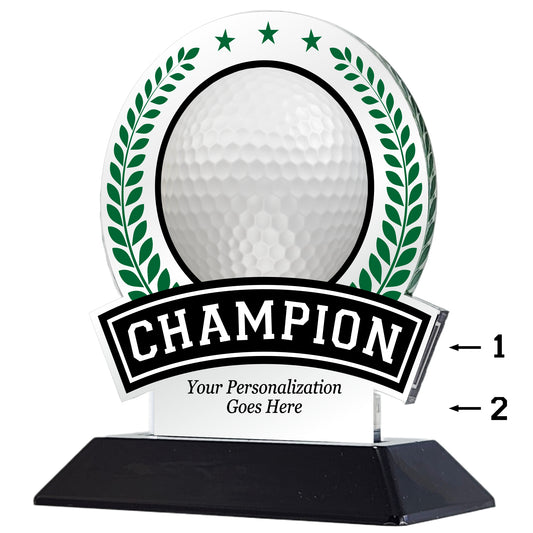 Acrylic Victory Golf Award 6" / Multiple