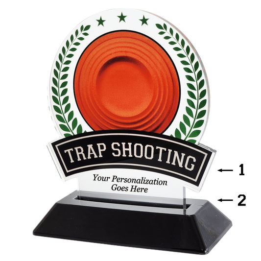 Acrylic Victory Trap Shoot Award 6" / Multiple