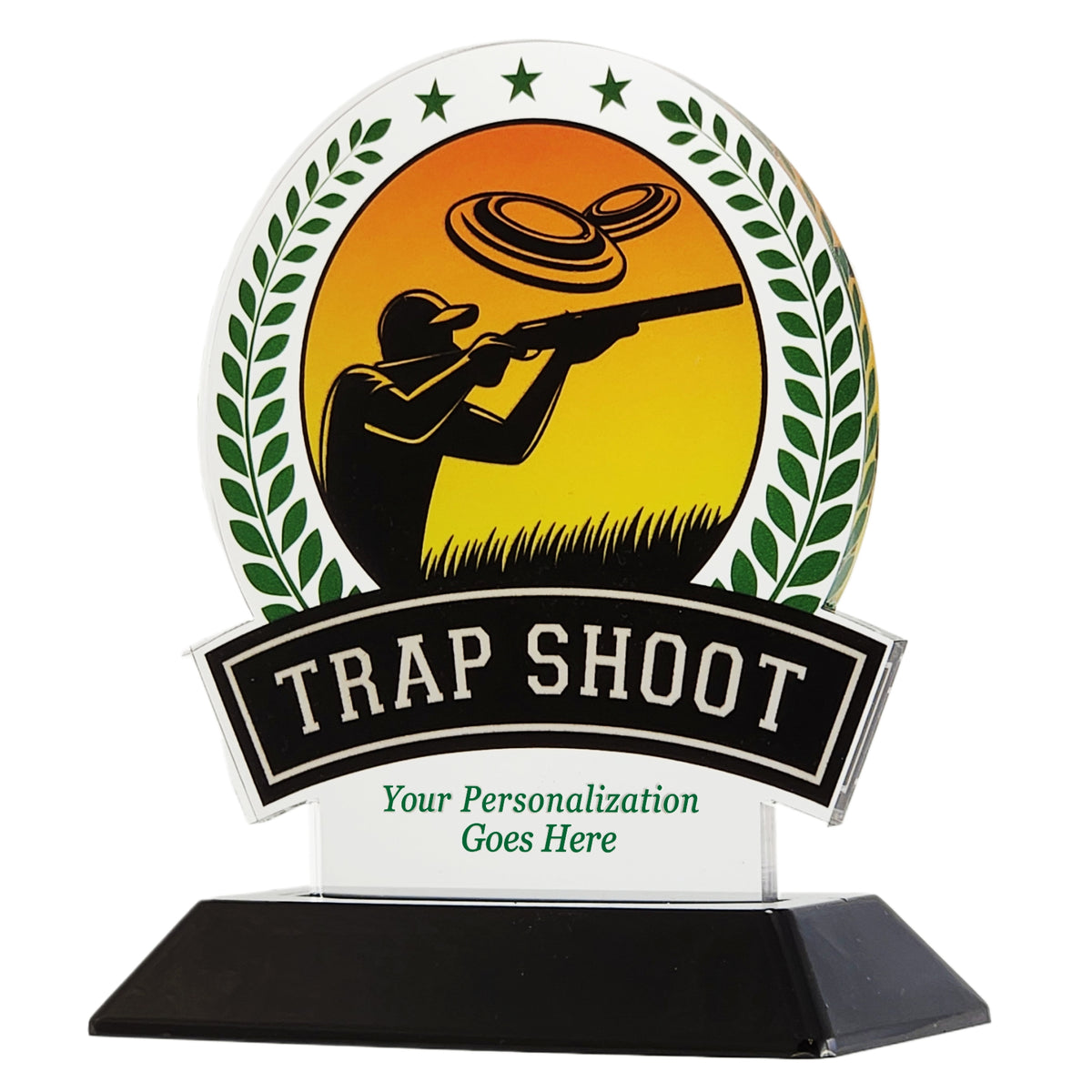 Acrylic Victory Trap Shooting Award 6" / Multiple