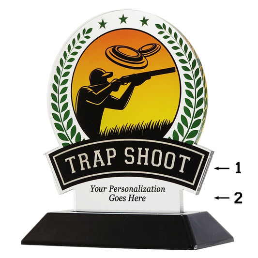 Acrylic Victory Trap Shooting Award 6" / Multiple