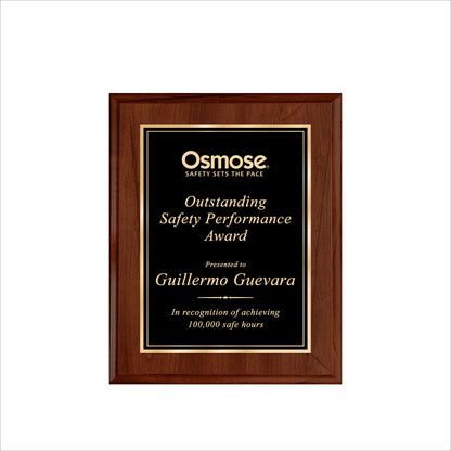 Cherry Finished Plaque 8" X 10 / Cherry / Double Border