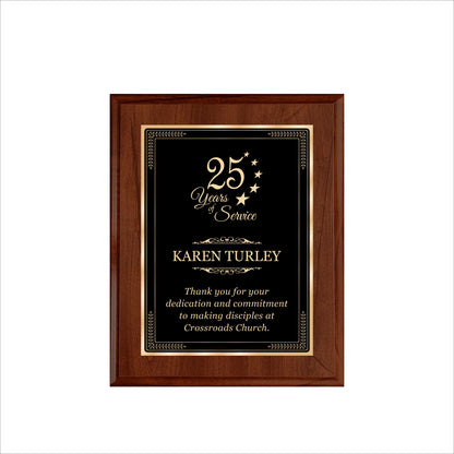 Cherry Finished Plaque 8" X 10 / Cherry / Elite Border