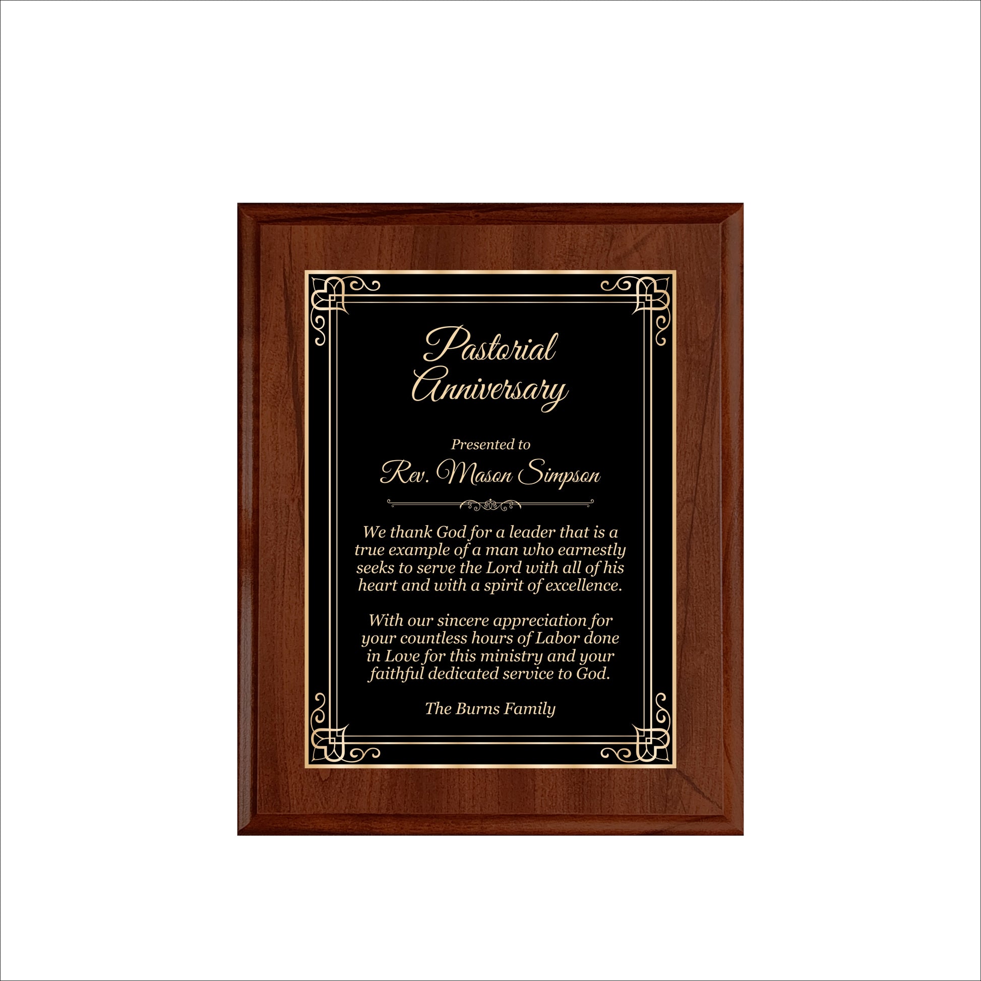 Cherry Finished Plaque 8" X 10 / Cherry / Hearts