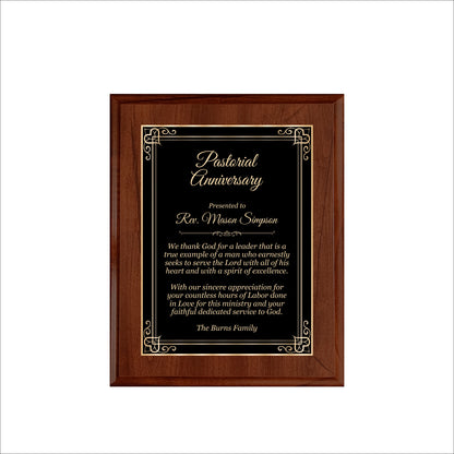 Cherry Finished Plaque 8" X 10 / Cherry / Hearts