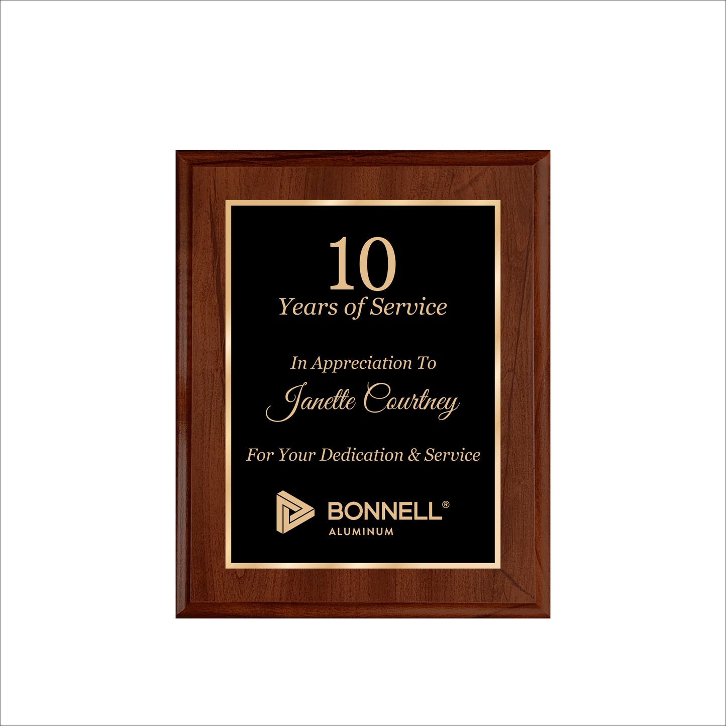 Cherry Finished Plaque 8" X 10 / Cherry / Single Border