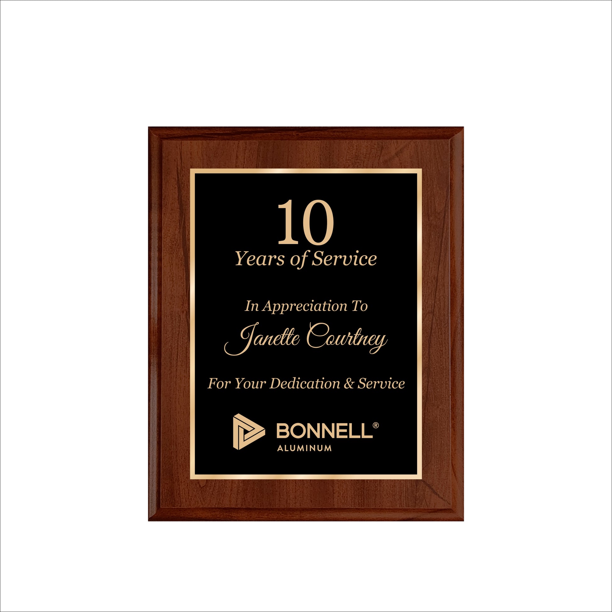 Cherry Finished Plaque 8" X 10 / Cherry / Single Border