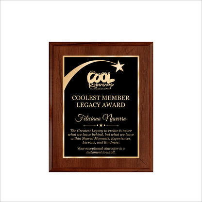 Cherry Finished Plaque 8" X 10 / Cherry / Shooting Star