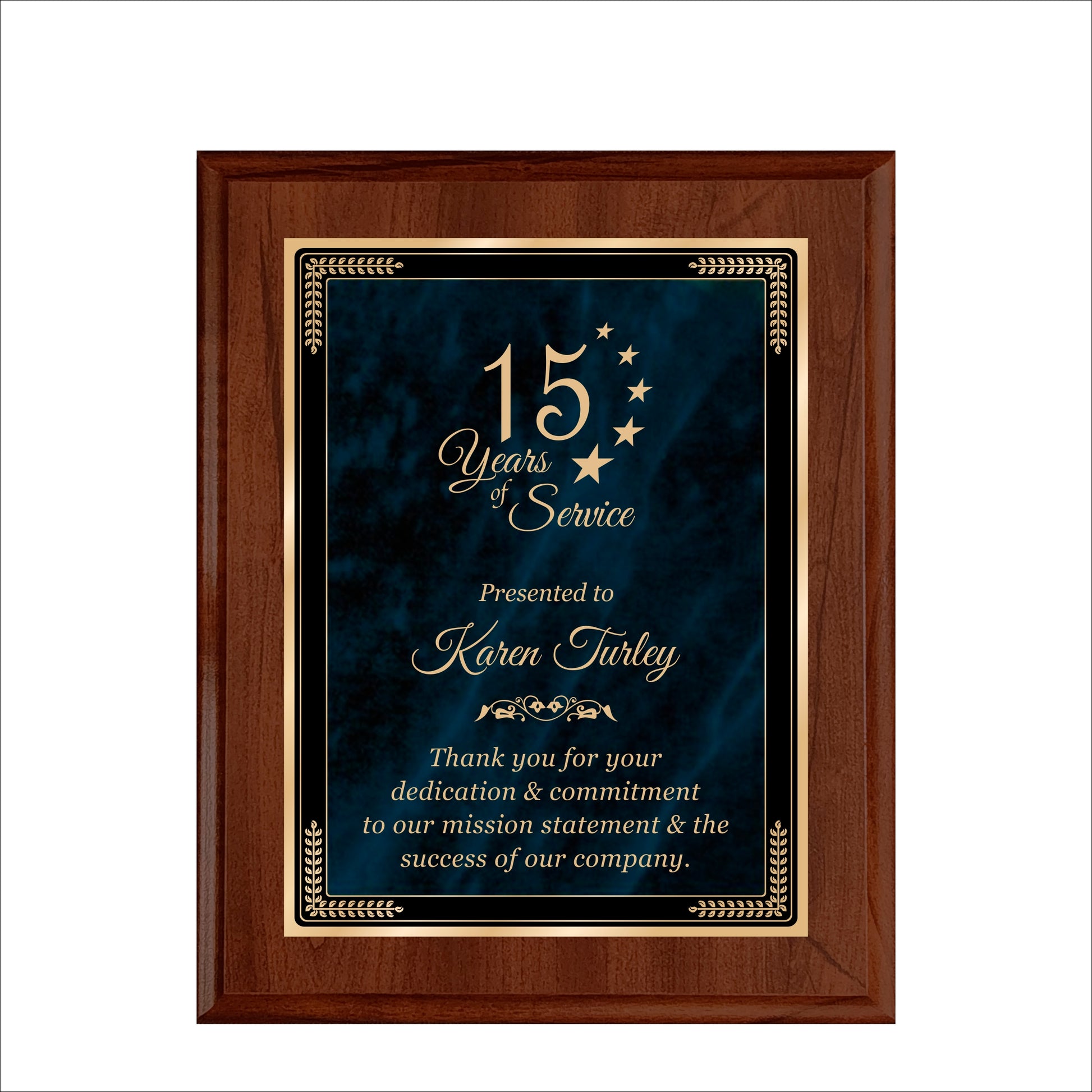 Designer Blue Marble Cherry Plaque 8" X 10 / Cherry / Marble Mist Blue