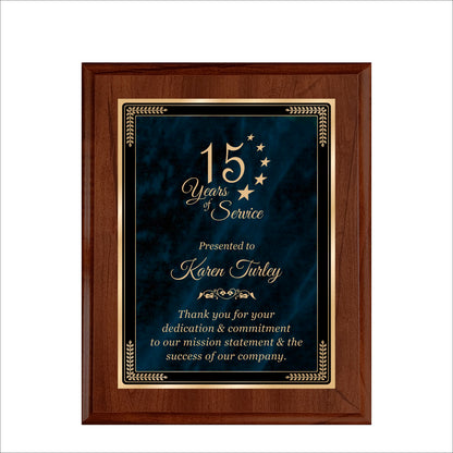Designer Blue Marble Cherry Plaque 8" X 10 / Cherry / Marble Mist Blue