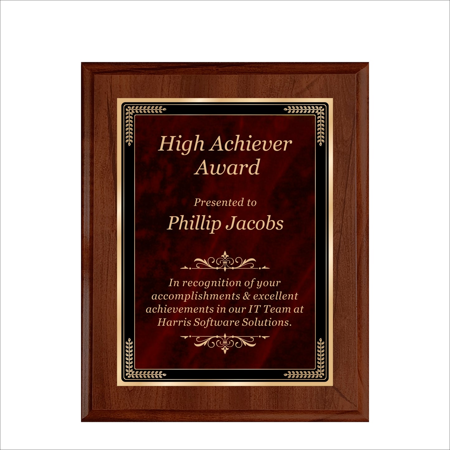 Designer Red Sienna Marble Cherry Plaque 8" X 10 / Cherry / Marble Mist Red Sienna