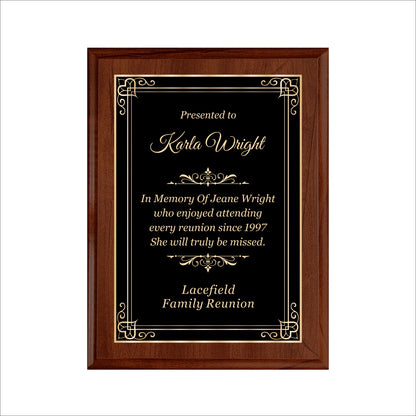 Cherry Finished Plaque 9" X 12" / Cherry / Hearts