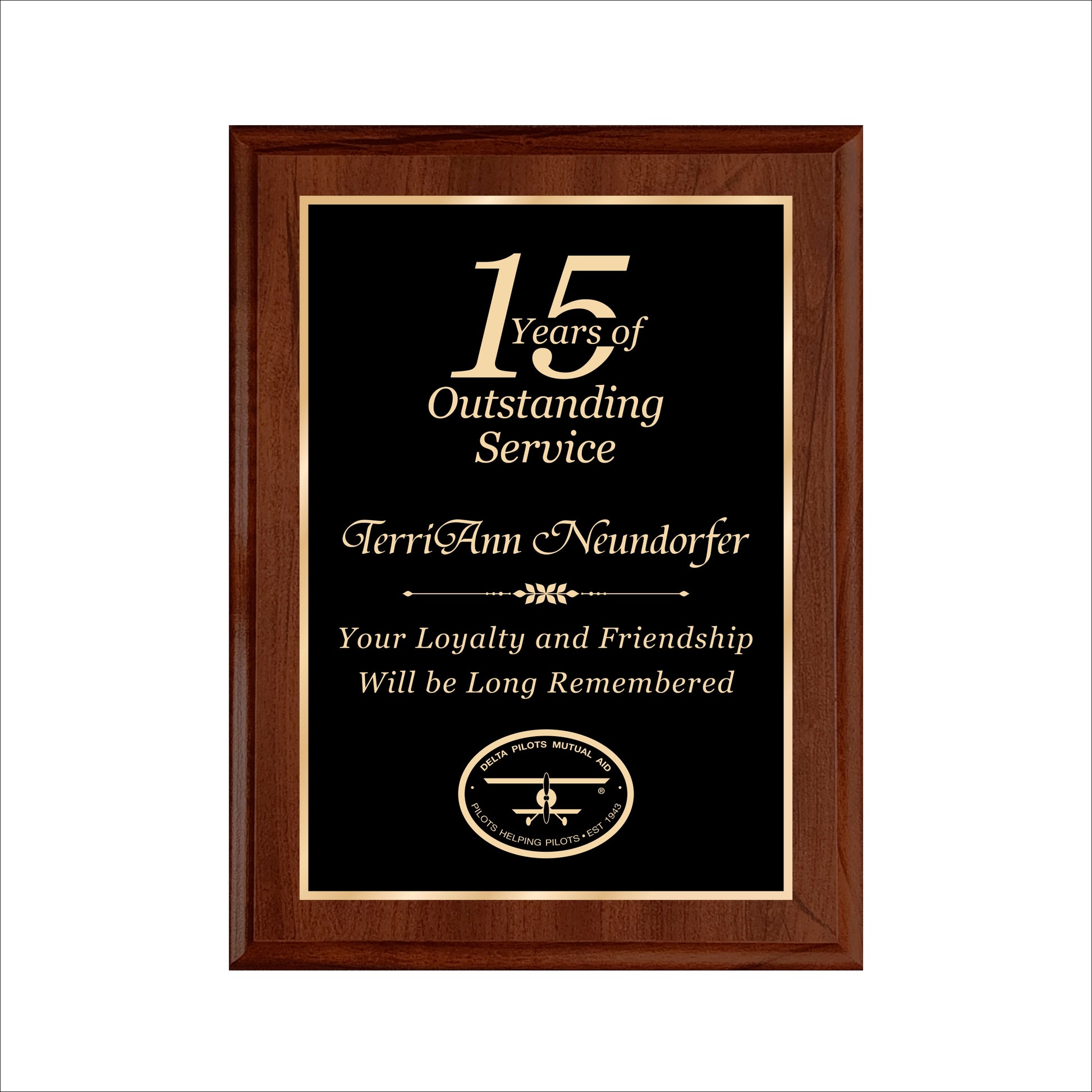 Cherry Finished Plaque 9" X 12" / Cherry / Single Border