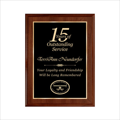 Cherry Finished Plaque 9" X 12" / Cherry / Single Border