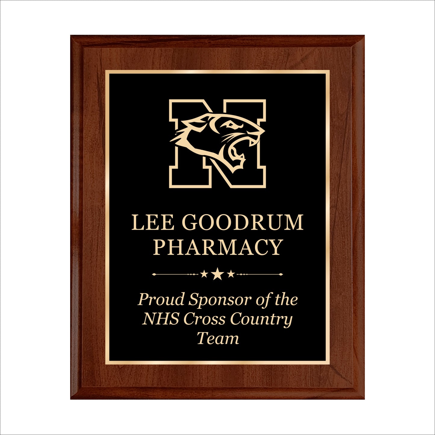 Cherry Finished Plaque 10.5" X 13" / Cherry / Single Border