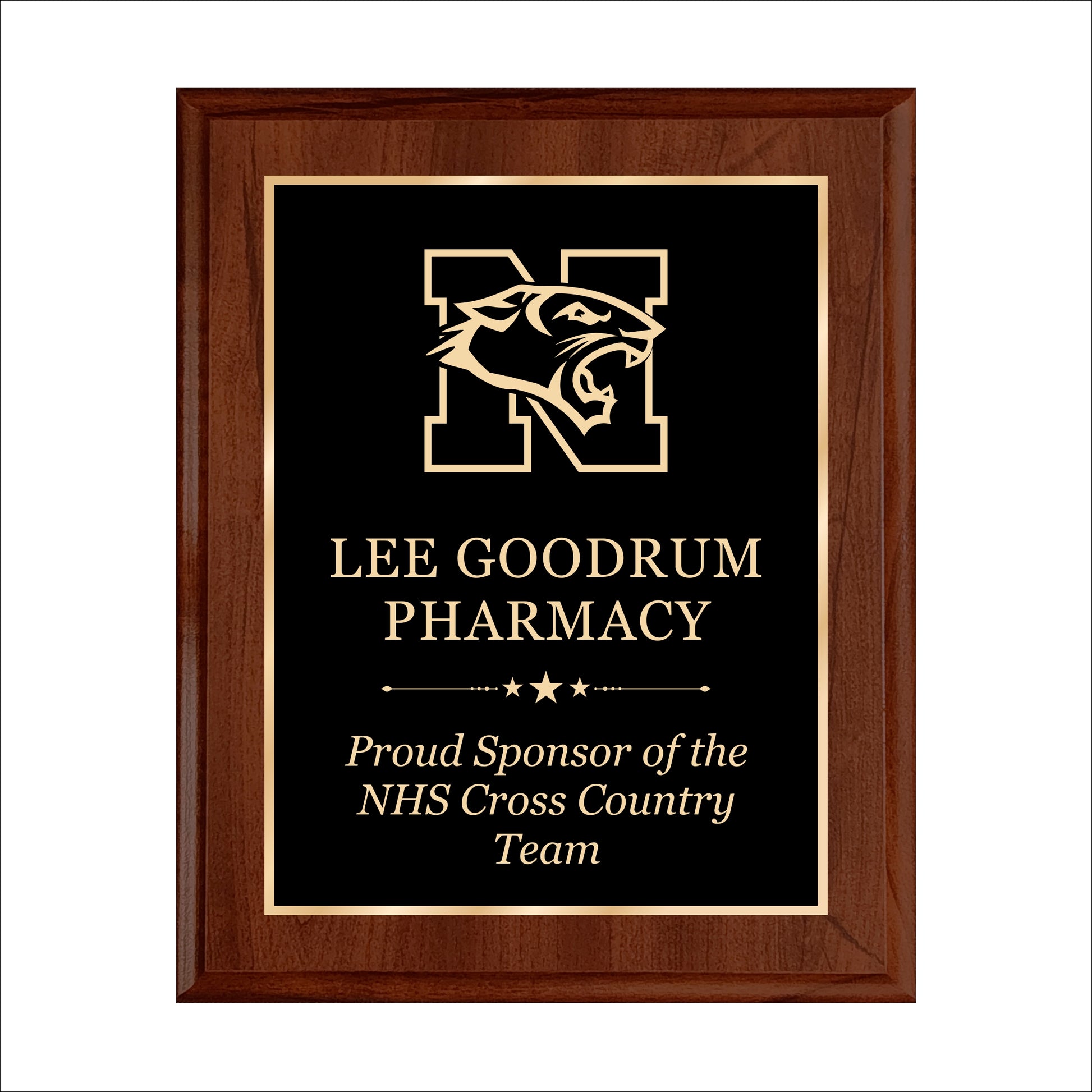Cherry Finished Plaque 10.5" X 13" / Cherry / Single Border